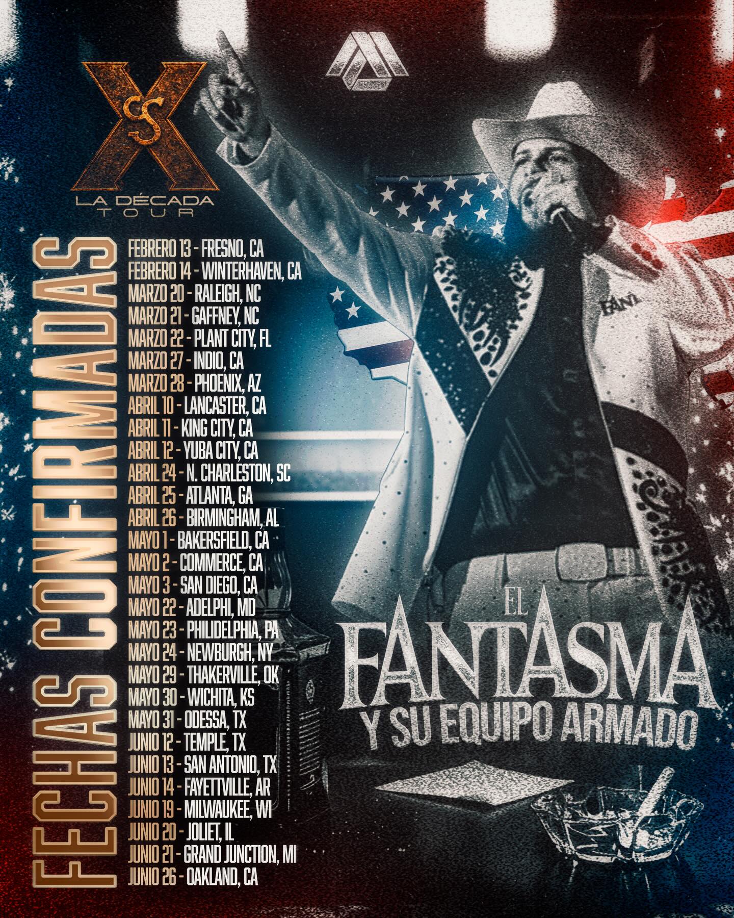 El Fantasma La Decada Tour Poster 2026